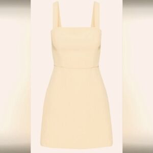 Wilfred Cream Sheath Mini Dress Square Neck